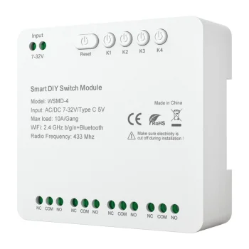 Avatto WSMD-4-32V viedais slēdža modulis (4 kanāli)