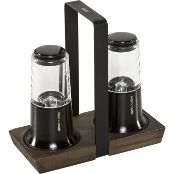 Sāls un piparu dzirnaviņu komplekts Gefu X-plosion, 11 cm, melns