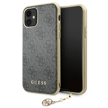 Guess iPhone 11 / XR vāciņš 4G Charms Collection, pelēks