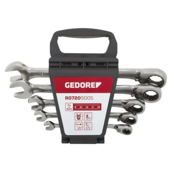GEDORE red kombinēto sprūdrata uzgriežņu atslēgu komplekts, 5 gab., 8–19 mm