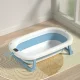 Saliekamā bērnu silikona vanniņa ar termometru 76x47х21cm, Zila | Foldable Child Bathtub