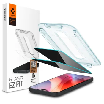 Spigen Glas.tR EzFit Privacy Aizsargstikls iPhone 15 / 16 (2 gab.)
