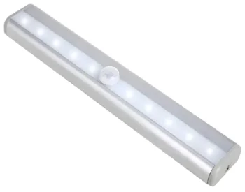 Bezvadu 10 LED lampa ar kustības sensoru, balta