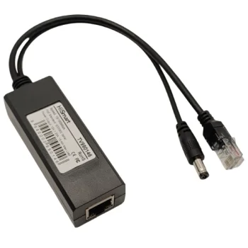 PoE sadalītāja kabelis 100M 15.4W IEEE802.3af 12V DC