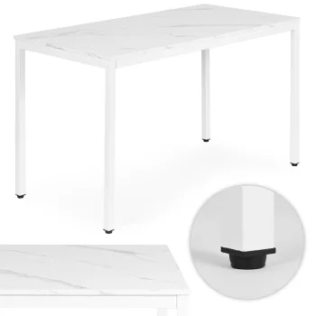 Modernhome NORD-MRW-W galds 120x60 cm, balts marmors