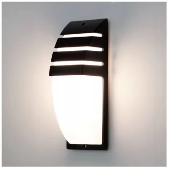 Dārza sienas lampa E27 IP54, melna