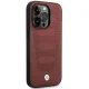 BMW Leather Seats Pattern MagSafe Vāciņš iPhone 14 Pro, Bordo
