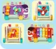 Attīstošā kalšanas spēle Mamuts uz riteņiem ar ksilofonu un āmuriņiem