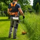 Regulējamas divu plecu lences trimmerim un krūmgriezim, oranžas