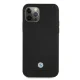 BMW iPhone 12 / 12 Pro vāciņš Leather Perforate, melns