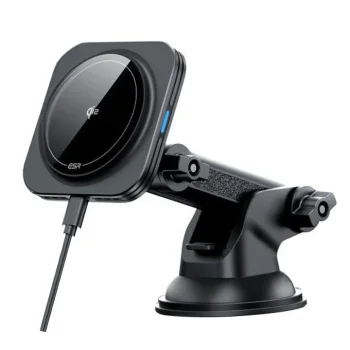 ESR Halolock Qi2 15W MagSafe magnētiskais auto turētājs, melns