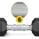 4FIZJO HEX tērauda hantele 15 kg, melna