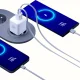 3mk Hyper GaN Charger 20W USB-C USB-A sienas lādētājs, balts