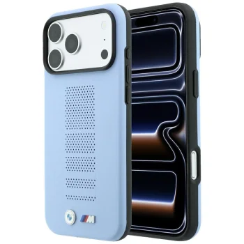 BMW M Blue Perfo Metal Logo MagSafe vāciņš iPhone 18 Pro Max / 17 Pro Max, zils