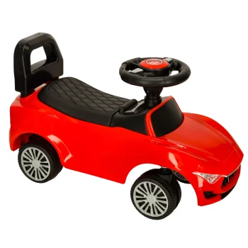 Bērnu stumjamais auto ar skaņu un gaismām, sarkans