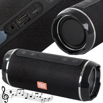 Bezvadu Bluetooth skaļrunis Boombox ar FM radio un USB, Melns
