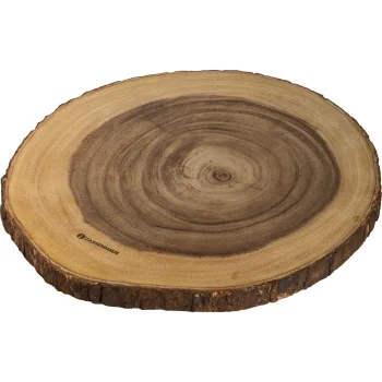 Zassenhaus 59083 apaļš servēšanas šķīvis, akācijas koks, 45 cm