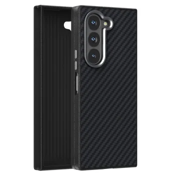 Samsung Galaxy Z Fold 5 ( SM-F946B/DS ) ABEEL Carbon Fiber Texture Cover Case, Black | Telefona Vāciņš Maciņš...