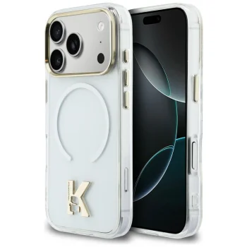 Karl Lagerfeld IML K Head Logo MagSafe vāciņš Apple iPhone 17 Pro, caurspīdīgs