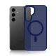 Vāciņš 3mk Smoke MagCase telefonam Samsung Galaxy S24, caurspīdīgi zils