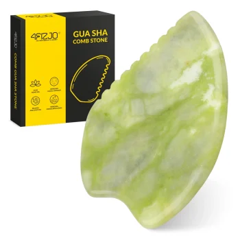 4FIZJO rievots Gua Sha masāžas akmens no dabīgā zaļā jadeīta