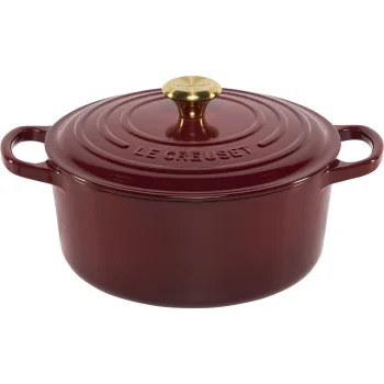 Čuguna katls Le Creuset Signature, apaļš, 22 cm, 3,3 l, sarkans