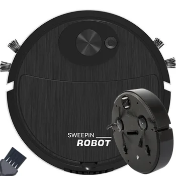 Automātiskais bezvadu robots putekļsūcējs, melns