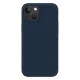 Uniq Lino silikona vāciņš iPhone 14 Plus un 15 Plus zilā krāsā