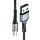 3mk Hyper Cable N-SERIES USB-A uz Micro USB kabelis 1m 12W, melns