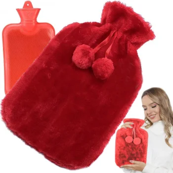 Plīša Gumijas Termofors, Liels, Ar Mīkstu Kažokādas Pārvalku | Plush Rubber Thermofor Warmer Large In Cover Soft...