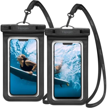 Spigen A601 Universal Waterproof Case ūdensdrošs vāciņš (2 gab.), melns