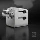 SBS universāls ceļojumu adapteris, 2x USB-A, 2500W, balts