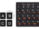 Tastatūras uzlīmes QWERTY + Kirilica 11x13mm Melnas