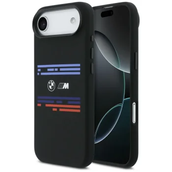 BMW M Silicon Horizontal Line MagSafe vāciņš iPhone Air, melns