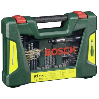 Urbju un uzgaļu komplekts Bosch V-Line Titanium, 91 gab.