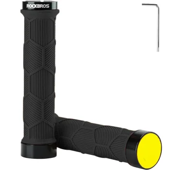 Rockbros 40720007001 velosipēda stūres rokturi ar atstarotājiem 22 mm, melni
