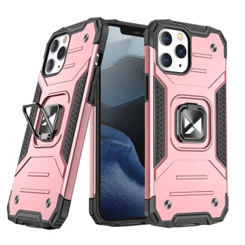 Wozinsky Ring Armor vāciņš ar statīvu iPhone 13 mini - Rozā