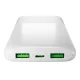 Ārējais akumulators Puro DAILY 10 PLUS, 10000 mAh, 22.5W, 2x USB-A / 1x USB-C, balts