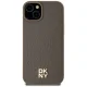 DKNY iPhone 15 Plus vāciņš Leather Monogram MagSafe, brūns