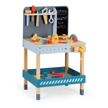 Ecotoys ESC-W-033 koka darbagalds ar instrumentiem bērniem, 47 gab.