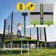 4FIZJO CLASSIC dārza batuts ar tīklu un kāpnēm 374 cm (12FT), zaļš/melns