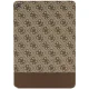 Guess iPad 10.2\" atverams vāciņš maciņš grāmatiņa 4G Stripe Allover, brūns