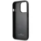 BMW iPhone 14 Pro Max vāciņš Leather Stamp, melns
