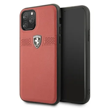 Ferrari Off Track Leather vāciņš iPhone 11 Pro, Sarkans