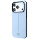 Mercedes Leather Semi Wrap Iconic Line MagSafe vāciņš priekš iPhone 18 Pro / 17 Pro, zils