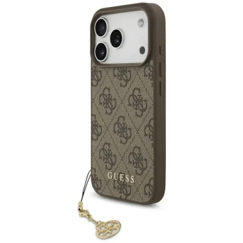 GUESS 4G Charms Collection MagSafe vāciņš iPhone 17 Pro, brūns
