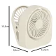 Bezvadu galda ventilators ar klipsi, USB, 3 ātrumi, 11.5 cm, balts