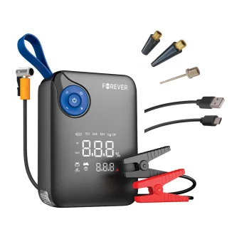 Forever auto palaidējs un kompresors JS-400 4in1 26.64Wh, melns/zils