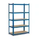 Humberg 4842 metāla noliktavas plaukts 150 x 75 x 30 cm, zils