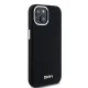 DKNY iPhone 15 Plus / 14 Plus vāciņš Liquid Silicone Small Metal Logo MagSafe, melns